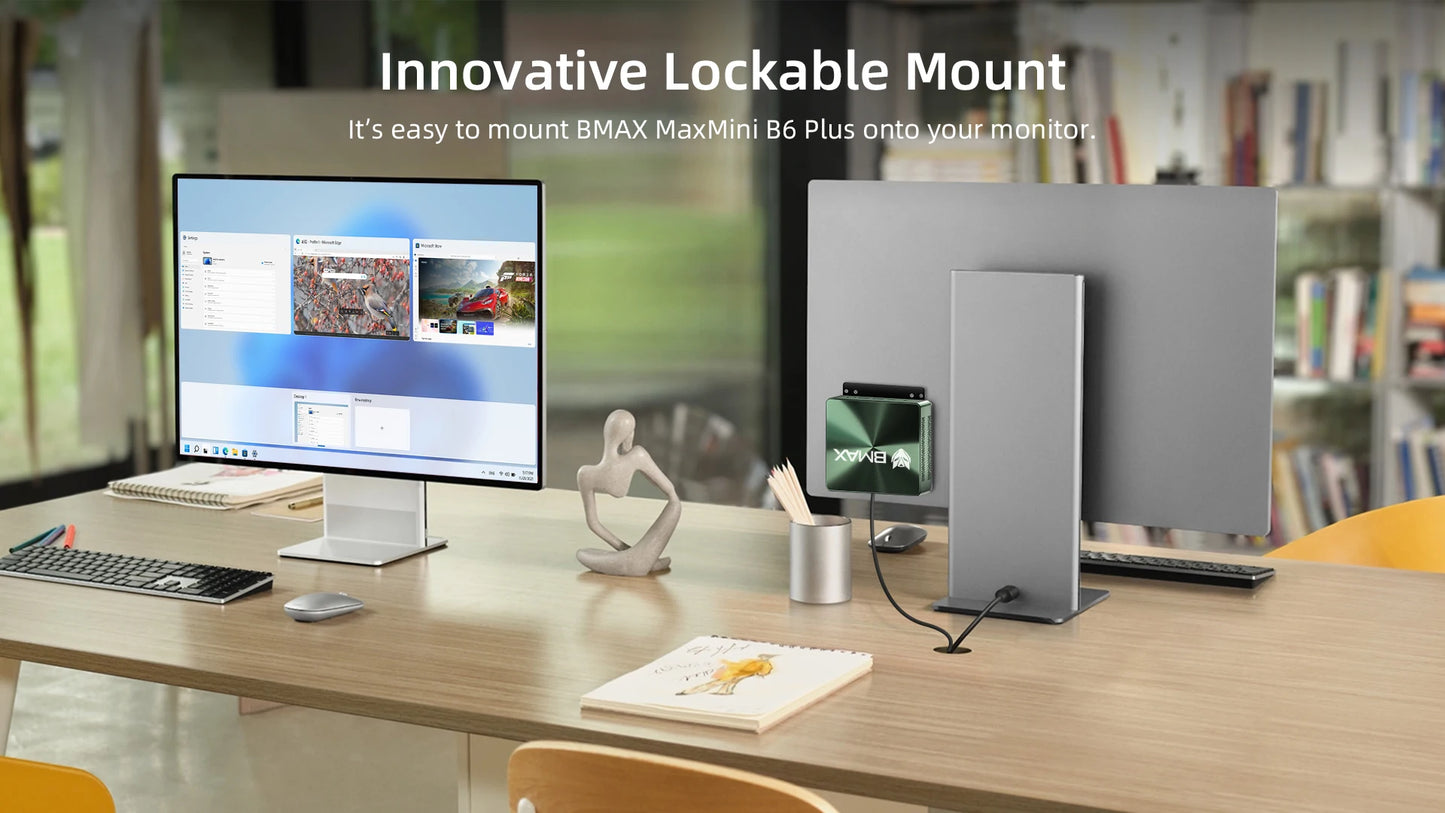 BMAX B6 Plus Mini PC Intel i3-1000NG4 Windows 11 OS 12GB RAM 512GB SSD WIFI 5 USB 3.0 USB * 3 HDMI * 2 Bluetooth Type-C mini pc