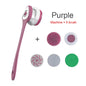 Electric Bath Brush 5-in-1 Long Handle Rechargeable Spin Body Facial Scrubber Back Rubbing Cleaning  Massage Spa Shower Brush