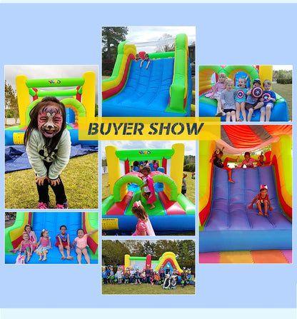 6.5*3*2.5m Giant Inflatable Jumping Castle Big Bounce House With Large Slide Trampoline Inflatable Bouncer Obstacle Slides