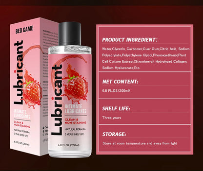 Bed Game 200ml Anal Lubricants Fruit Water Based Sex Silky Smooth Texture Lubricant Love Gel Exciter For Adult toy lubricant