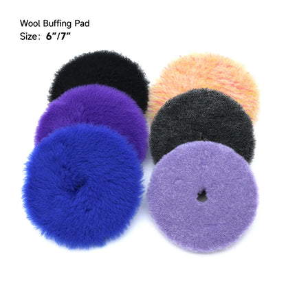 DETAILING Car Polishing Pad Wool Buffing Pads Waxing Polishing Disc Cleaning Scratch Removal Tool 3/5/6 Inch Self-Adhesive