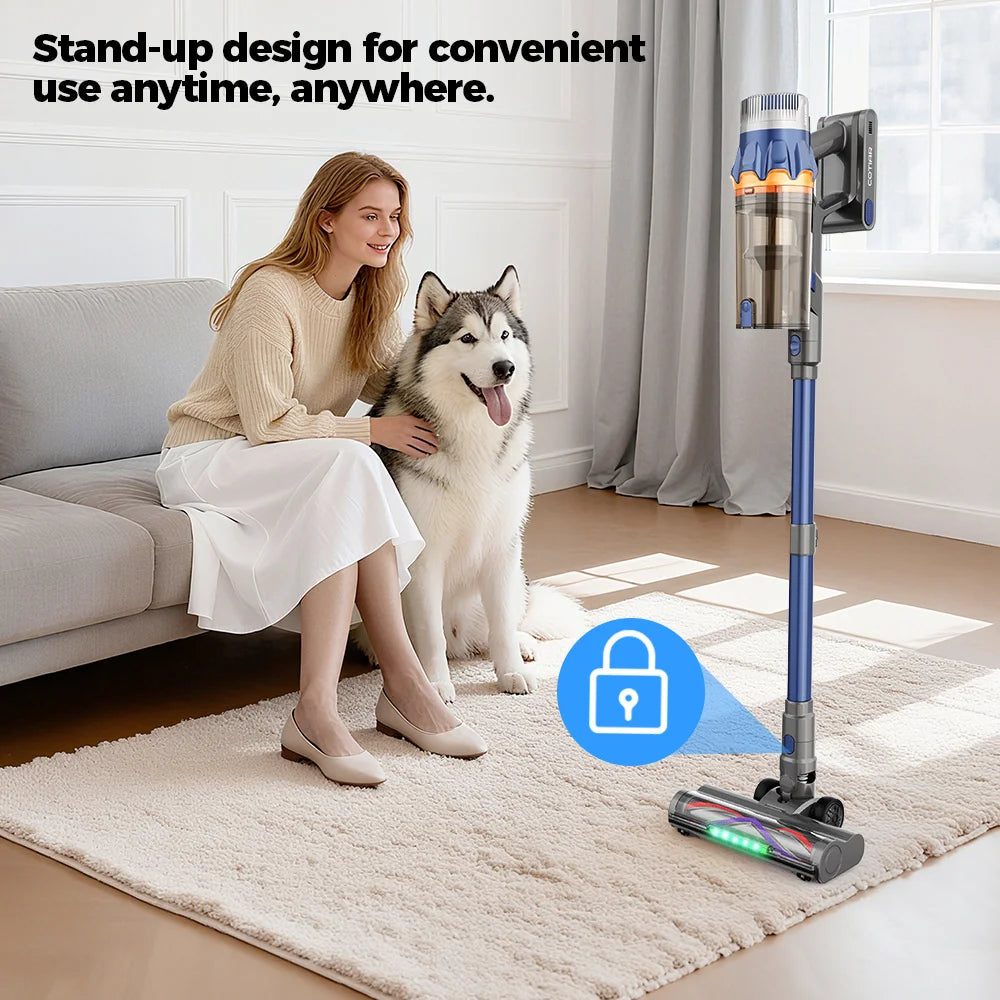 COTIAR S25 Cordless Vacuum Cleaner 650W 60kPa Strong Suction 70 Mins Runtime Handheld Home Appliance Portable Removable Battery