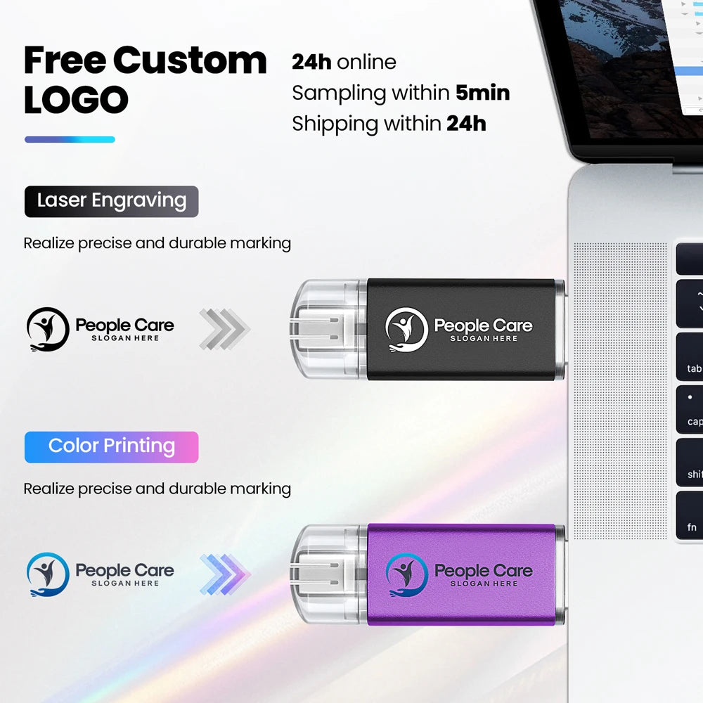 TYPE-C Pen Drive 128GB USB Flash Drive 64GB USB-C Memory Stick Creative Gift Pendrive 32GB U Disk 16GB for Phone USB Stick 8GB