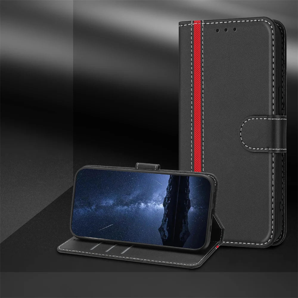 Luxury Leather Magnetic Flip Wallet Book Case For Xiaomi Redmi Note 15 14 13 Pro 4G 5G Redmi Note 15 14 13 Pro Plus Cover Fundas