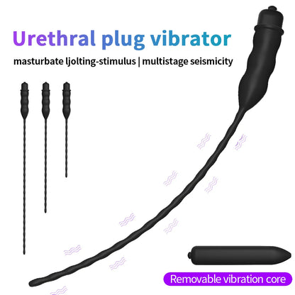 10 Frequency Urethral Vibrator Horse Eye Stimulator Sounding Penis Plug Insert Catheter Expander Male Masturbator Sex Toys