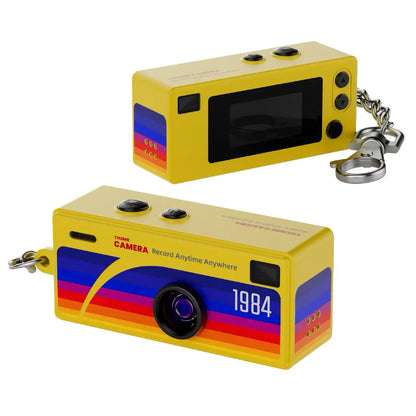 Ourlife Thumb Keychain Camera 0.96inch Mini Action Camera Retro Support Memory Card 1080P Very Small Camcorder Video Recorder