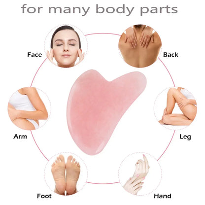 Natural Stone GuaSha Jade Facial Beauty Scraping Massage Tools Firm Skin Care Face Gua Sha SPA Physical Therapy Gue Che Roller