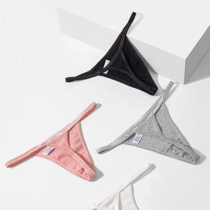 Sports Cotton  Sexy Women's Panties Simple Thongs Lingerie Briefs Female Underwear G-Strings Hot T-Back Breathable Underpants