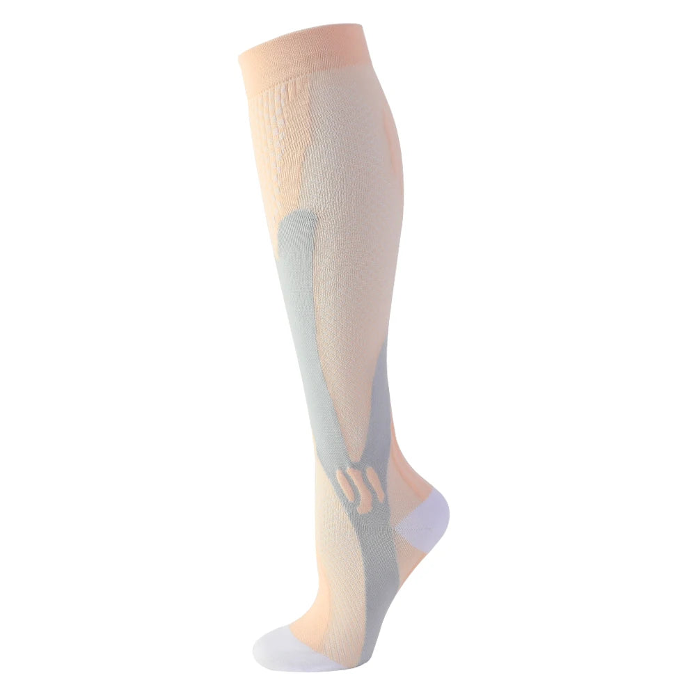 Compression Socks Running Sports Socks Medical Nursing 20-30mmhg for Flight Travel Pregnancy Edema Diabetes Varicose Veins Socks