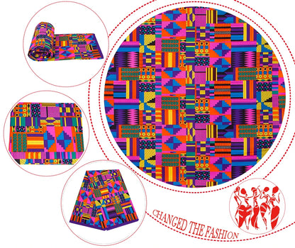 Veritablewax Africa Ankara Prints Batik Wax Fabric DIY Textile Nigeria African Polyester Fabric Dress Sewing Tissu Craft 6 yards