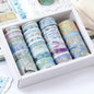 24 Rolls/Box Oil Painting Theme Washi Tape Set, Gilded Style Design Decorative Handmade DIY Decoration Materials Tape
