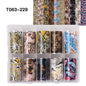 10 Patterns New Metal Nail Foils for Transfer Paper Stickers Floral Chameleon Nails Wraps DIY Water Marble Nail Art Decorations