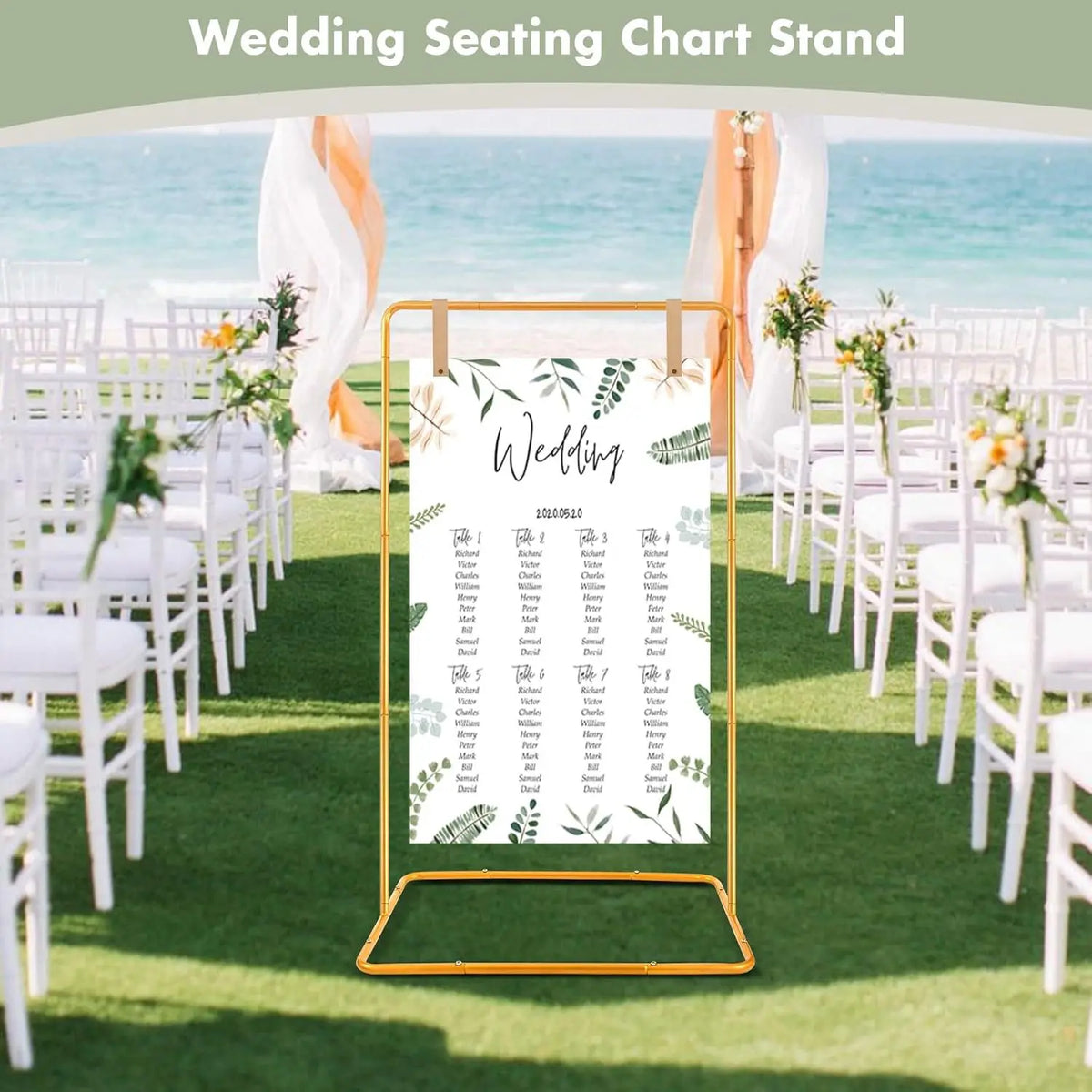 Wedding Arches Iron Welcome Stand Wedding Logo Display Stand Signage Flower Stands Party Decoration Props Rack Background Decor
