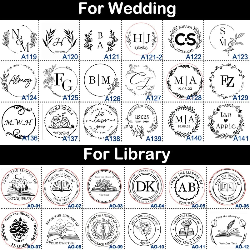 Wedding Embosser Stamp LOGO Custom Personalized Embossing Seal Customization for Letter Head Wedding Envelope Graduation Decora