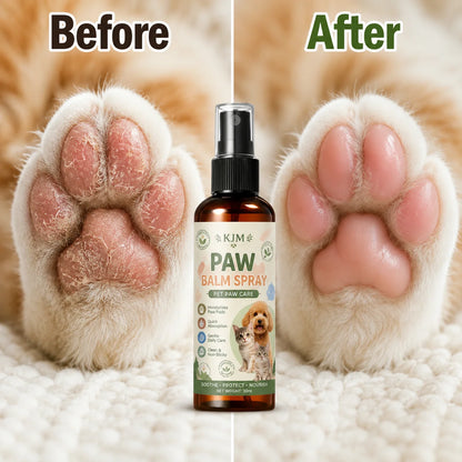 KJM Pet Paw Care Spray For Dogs And Cats 5 In 1 Moisturizing No Rinse Travel Formula For Dry Cracked Paw Pads All Breeds