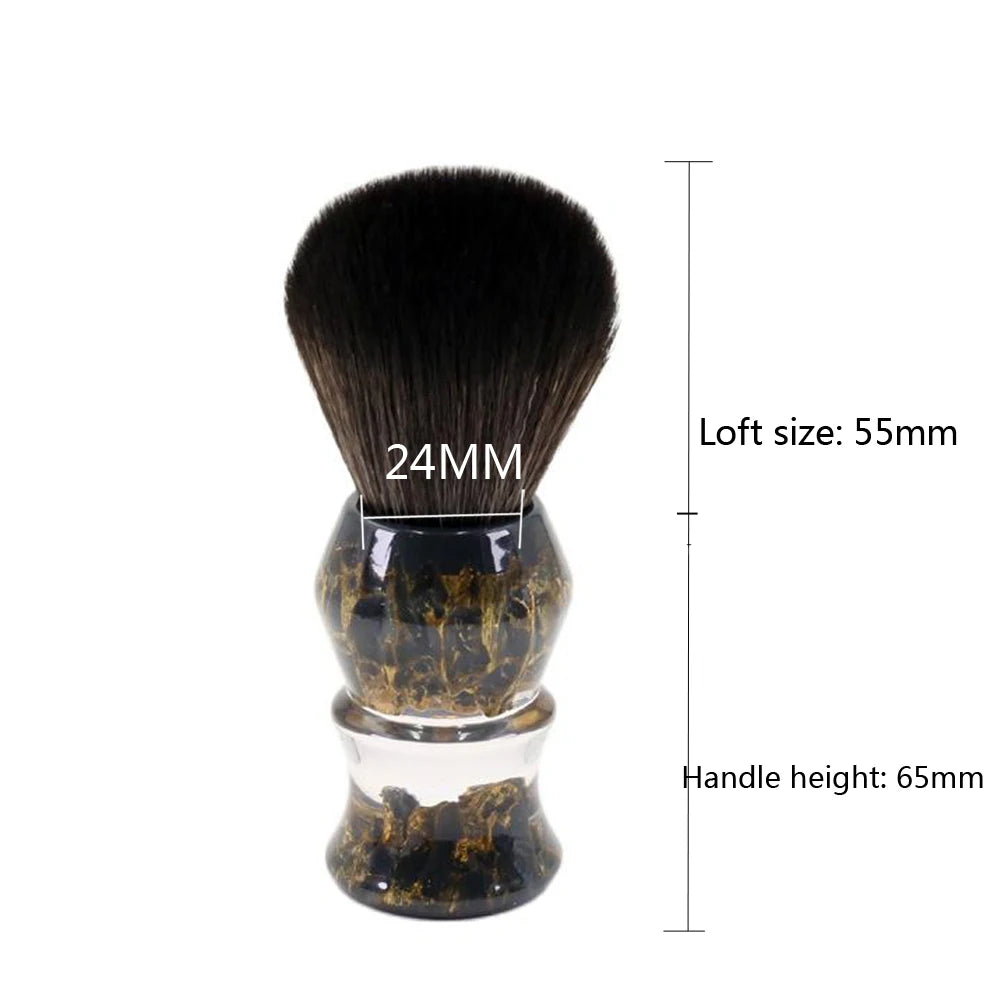 YAQI DEEP STONES 24mm Synthetic Hair Resin Handle Men Wet Shaving Brush