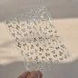 Black White Bow Tie Mini Bowknot Line Rhinestones Gold Silver Laser 5D Self Adhesive Nail Art Decoration Sticker Manicure Decals