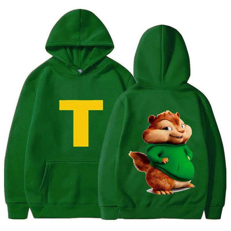 2025 Fashion Unisex Casual Sportswear Women's Hoody Alvin Chipmunk Halloween Costume Women's Pullover Fashion Trend