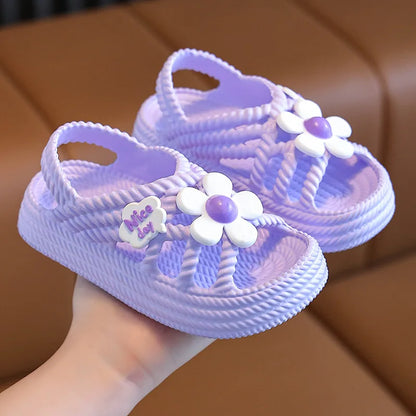 New Children's Slippers Summer Girls and Boys Bathroom Home Anti Slip Beach Shoes Soft Soled Baby Sandals