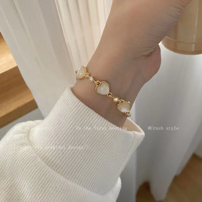 Zinc Alloy Bracelet Sparkling Zircon Flower Bracelet Handmade Bracelet Alloy For Daily Wear Fashion Accessory Party