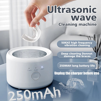 Portable Electric Vibration Cleaner Dental Braces Cleaning Machine Multi-function Cleaner For Jewelry Dentures Retainer 2026 New