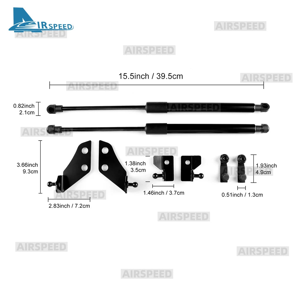 For Abarth 595 695 2012-2024/Fiat 500/500C 08-24/500E 12-19 Front/Rear Trunk Bonnet Gas Struts Hood Lift Supports Shock Rod Arms