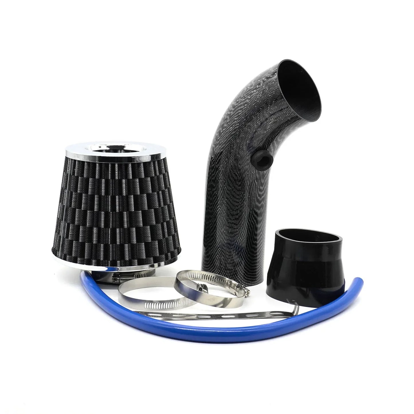 Car Modified High Flow Air Filter Mushroom Head Universal Air Filter 76mm Refitted Winter Cold Air Filter Intake Pipe Kit