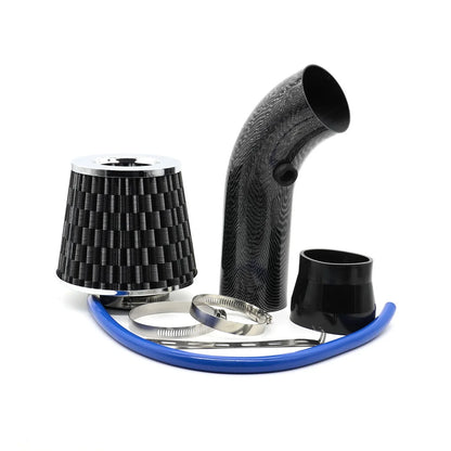 Car Modified High Flow Air Filter Mushroom Head Universal Air Filter 76mm Refitted Winter Cold Air Filter Intake Pipe Kit