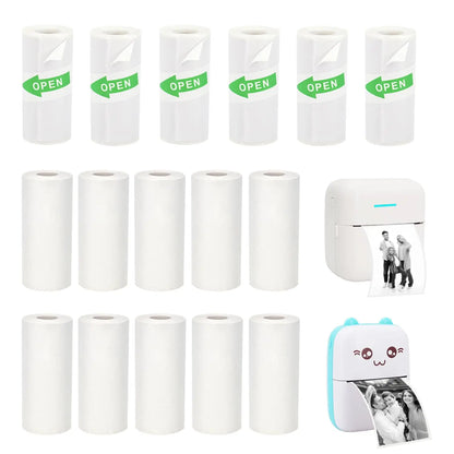 5 Rolls 10 Years Use PeripageThermal Adhesive Sticker Photo Paper for Cute Cat Mini Paperang Memobird Poooli Printers Supplies