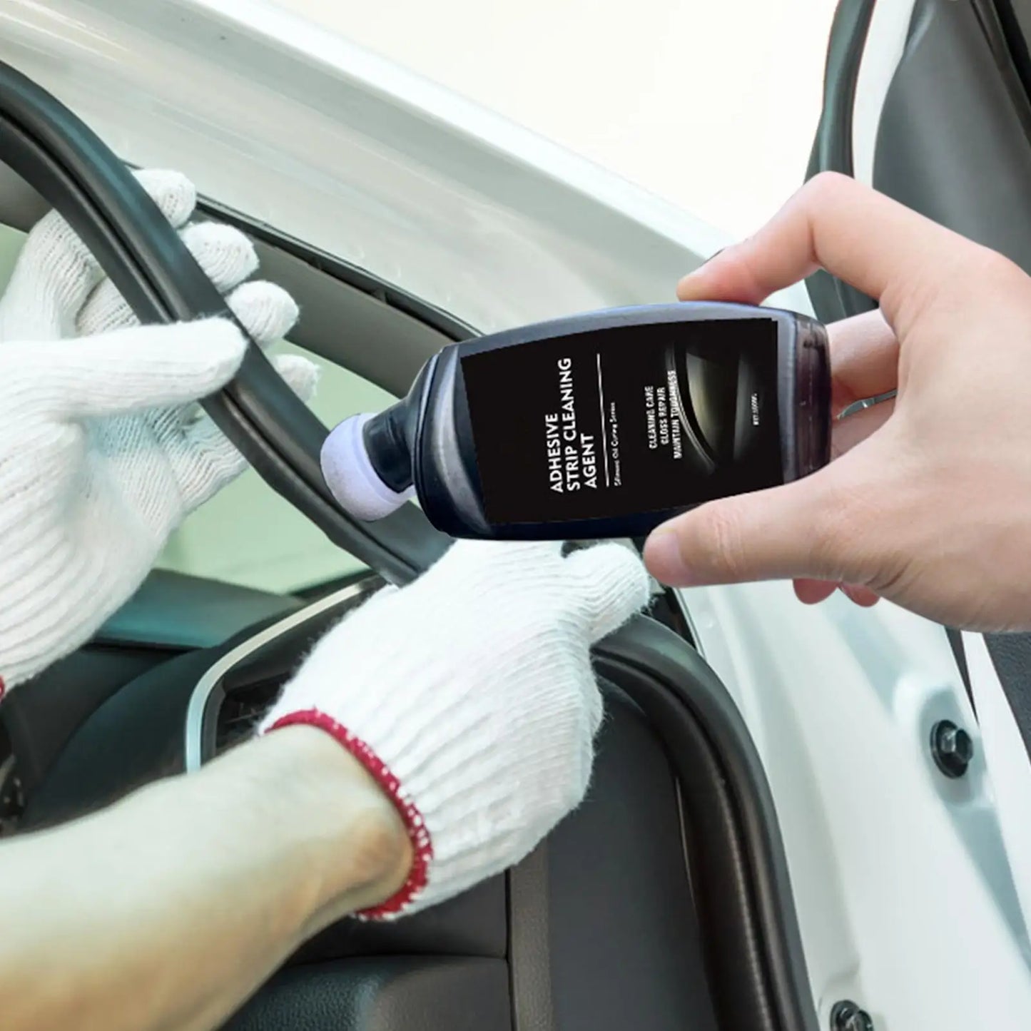 Car Window Rubber Lubricant 100ml Rubber Strip Repair Agent Rubber Seal Softening Agent, Rubber Cleaner for Car Maintenance