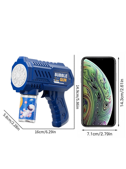 Fully Automatic Bubble Gun Rocket Bubbles Machine Automatic Blower with Bubble Liquid Toys for Kids Beach Outdoor Bubble Gifts