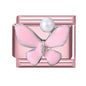 Pink Color Y2K Butterfly Star Bow Rabbit Heart Pendant Italian Charm Links Fit 9mm Stainless Steel Bracelet DIY Making Gifts