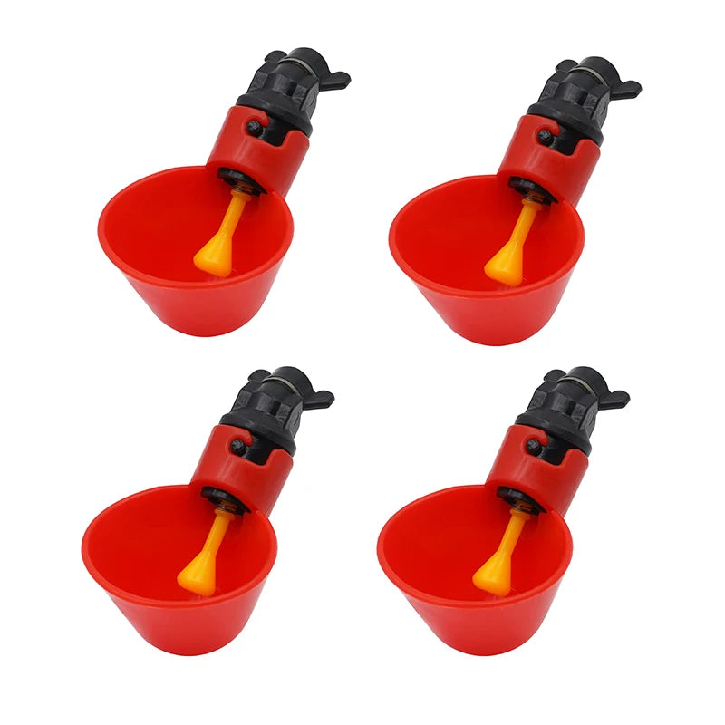 Automatic Chicken Water Feed Drinking Bowl Kit Farm Coop Poultry Waterer Drinking Water Feeder for Chicks Duck Goose Turkey