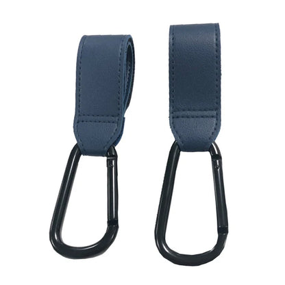 1/2pcs PU Leather Baby Bag Stroller Hook Pram Cart Organizer 360 Degree Rotatable Hook High-quality Crochet Stroller Accessories