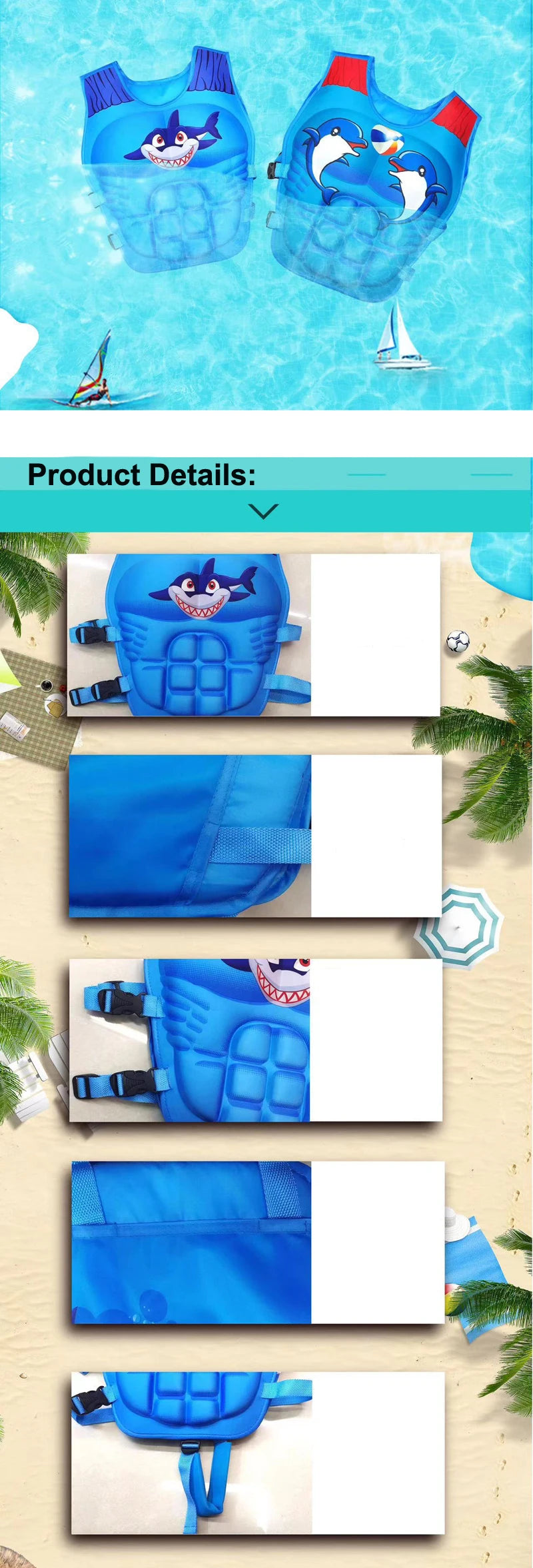 Boy Girl Non Inflatable Swim Vest Safer Baby Float Vest Swimwear Kids Good Swimming Learning Helper Swimming Pool Accessories