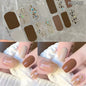 1PC Gel Nail Sticker Patch Slider Flower Gradient Color Back Glue Full Cover Waterproof Gel Nail Sticker UV Lamp Curing Manicur