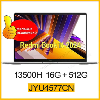 【Moscow Warehouse】Xiaomi RedmiBook 16 2024 New i5-13420H/13500H/12450H 16G 512G 16inch Screen JYU4577CN/JYU4585CN/JYU4614CN