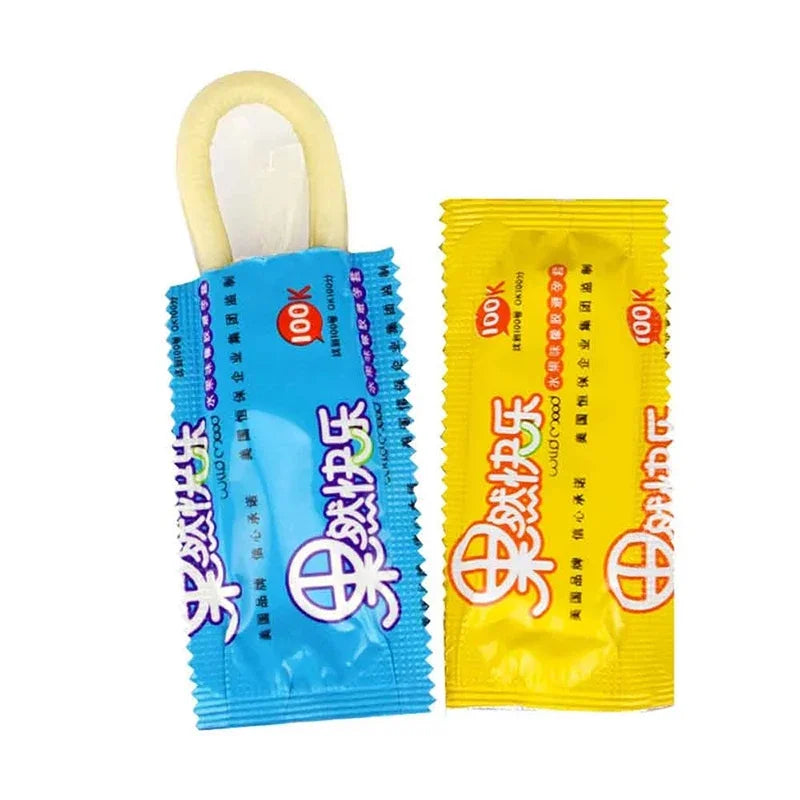 10pcs Fruit Flavor Condoms Sex Toy for Men Strawberry Blueberry Taste Penis Sleeves Ultra Thin Condom Adult Sex Product 18+