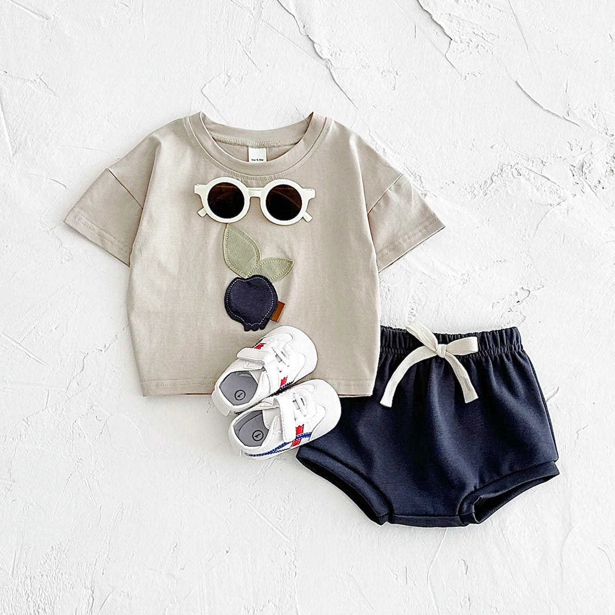 Newborn Summer Baby Clothes 2PCS Infant Toddler Set Fruit Lemon Print Round Neck T-shirt+Shorts Boys Girls Outfit Set 1-3Y