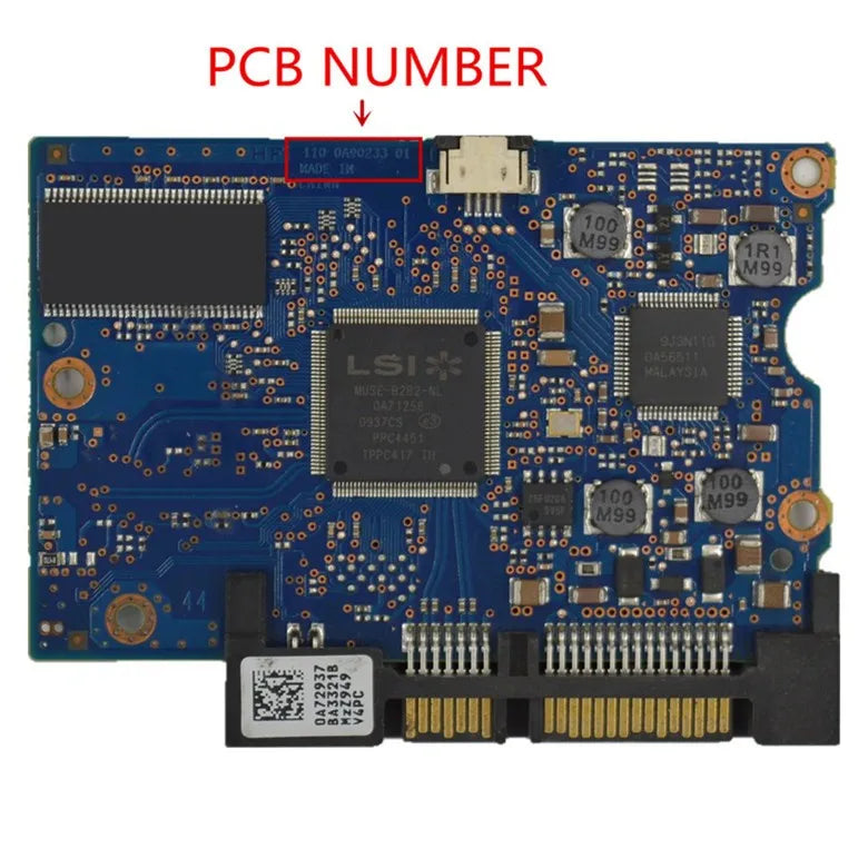 220 0A90233 01 110 0A90233 01 Hitachi IBM Desktop Hard Disk Circuit Board White Label: 0A72947, 0A72944, 0A72937, 0A71336, 0A713