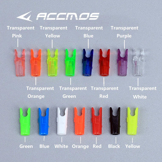 60 vnt. "pasidaryk pats" plastikinės rodyklių galūnės L ir S dydžio, skirtos ID4.2mm, ID6.2mm, 3.2mm strėlių kotams, šaudymo iš lanko priedas