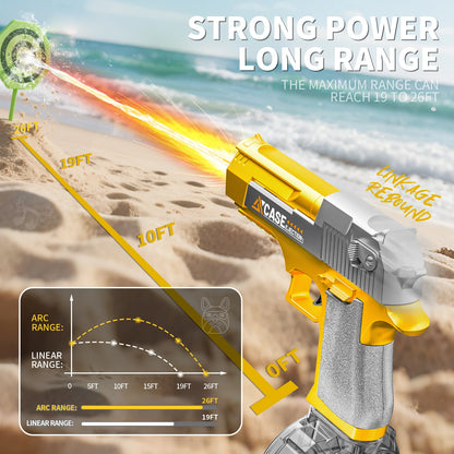 New Electric Water Gun With light Sprays Flame Effect Fully Automatic Shooting Toy Outdoor Beach Water Gun Toy Children Gift