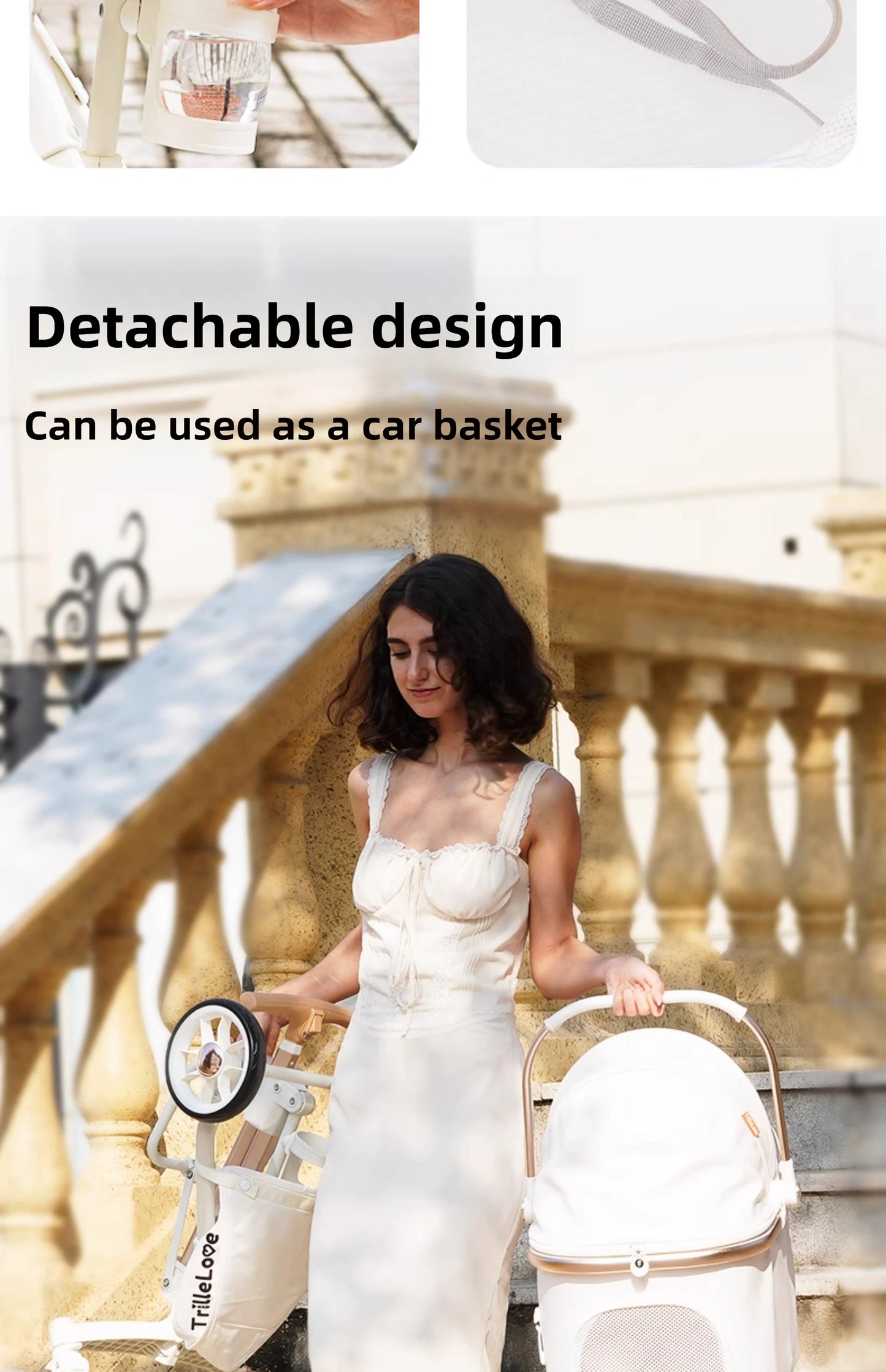 Luxury PU leather pet stroller,Car Pet Basket,lightweight Foldable Dog Travel Stroller,Portable Outdoor Cat and Dog Stroller