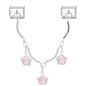 Tassel Chain Butterfly Flowers Star Moon Heart Zircon Italian Charm Links Fit 9mm Bracelet Stainless Steel DIY Jewelry Making
