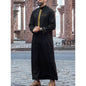 New Muslim Traditional Men's Robe Multi Colored Elegant Ethnic Embroidery Men's Robe Simple Casual Loose Robe