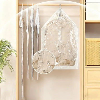 Hanging Vacuum Storage Bags Space Saver Bags Vacuum Seal Storage Bag for Suits Dress Coats Jackets Closet Organizer and Storage