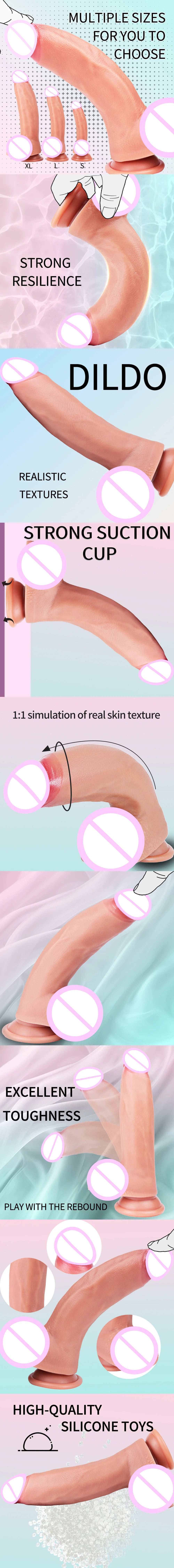 Realistic Dildos Silicone Penis  6/7/9 Inch Huge Dildos with Suction Cup for Women Masturbation Lesbain Anal Sex Toys for Adults