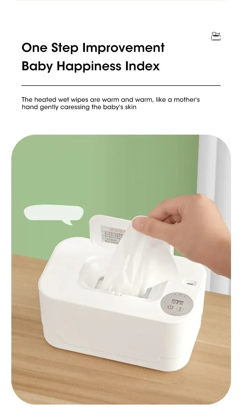 Portable USB Multifunction Baby Wipe Warmer Heater with LED Display for Home and Car Wet Towel Dispenser Heating Box