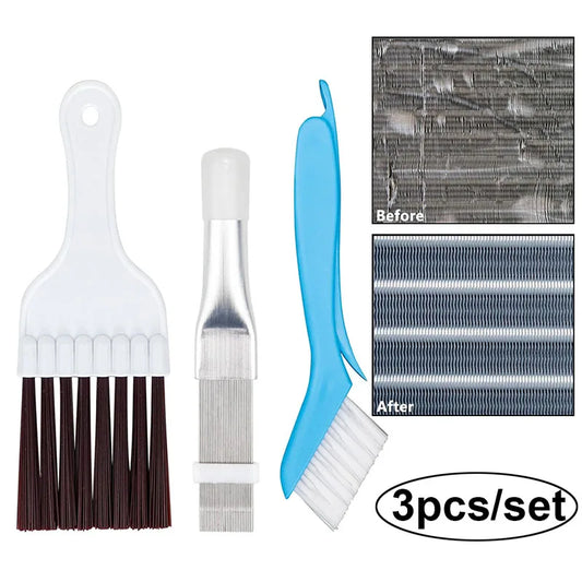 3Pcs Air Conditioner Fin Comb Cleaner Kit Conditioning Fin Comb Condenser Radiator Remove Dust Cleaning Tool Coil Comb Cleaner