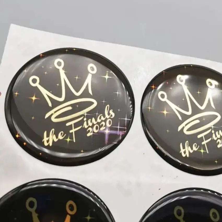 50PCS Customized epoxy durable brand logo adhesive with transparent dome 3D waterproof sticker printing resin labels